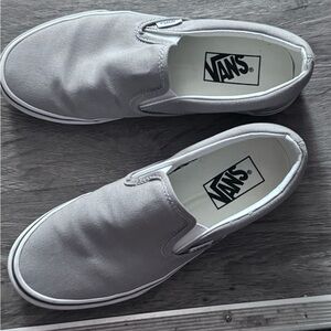 Grey slip on vans